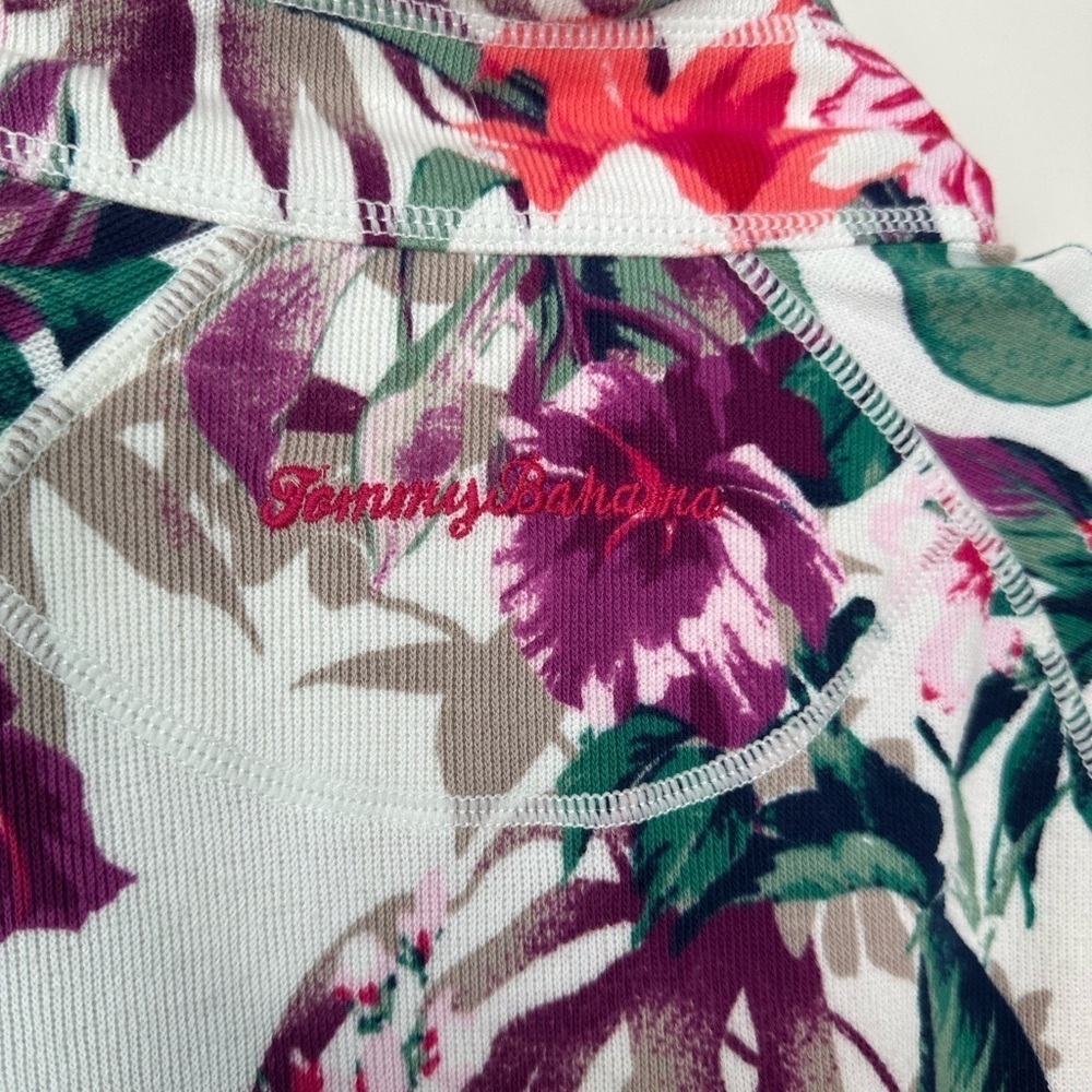 Tommy Bahama Womens Size M Tropical Full Zip Long Sleeve Floral Jacket - Picture 7 of 8